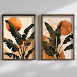 Wallity HUM105 Conjunto de 2 Cuadros Decorativos Multicolor